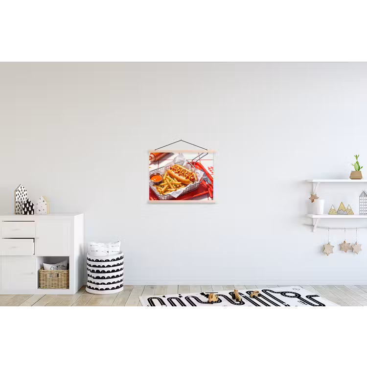 Schoolplaat - Eten - Hotdog - Fastfood - Modern - Rood — 3