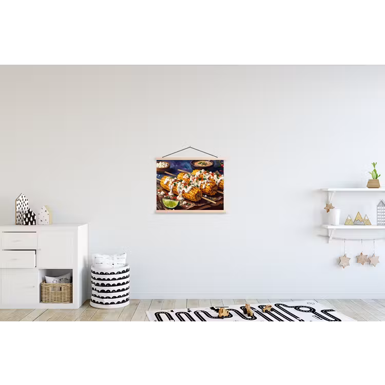 Schoolplaat - Eten - Maïs - Saus - Geschilderd - Geel — 3