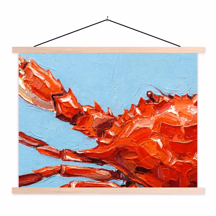 Schoolplaat - Krab - Zee - Dieren - Abstract - Rood — 1