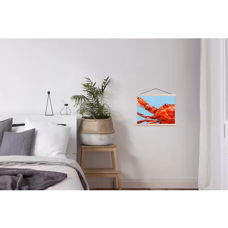 Schoolplaat - Krab - Zee - Dieren - Abstract - Rood — 2