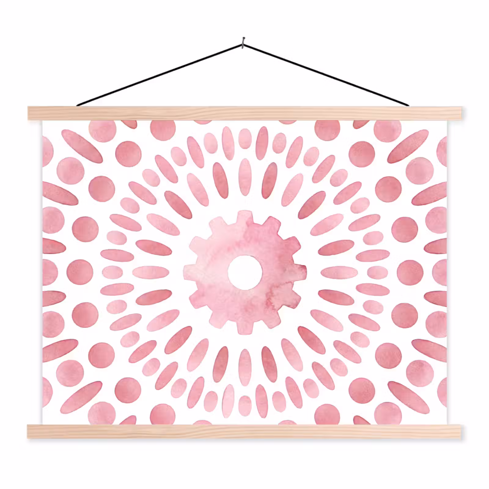 Schoolplaat - Abstract - Vormen - Patroon - Aquarel - Roze — 1