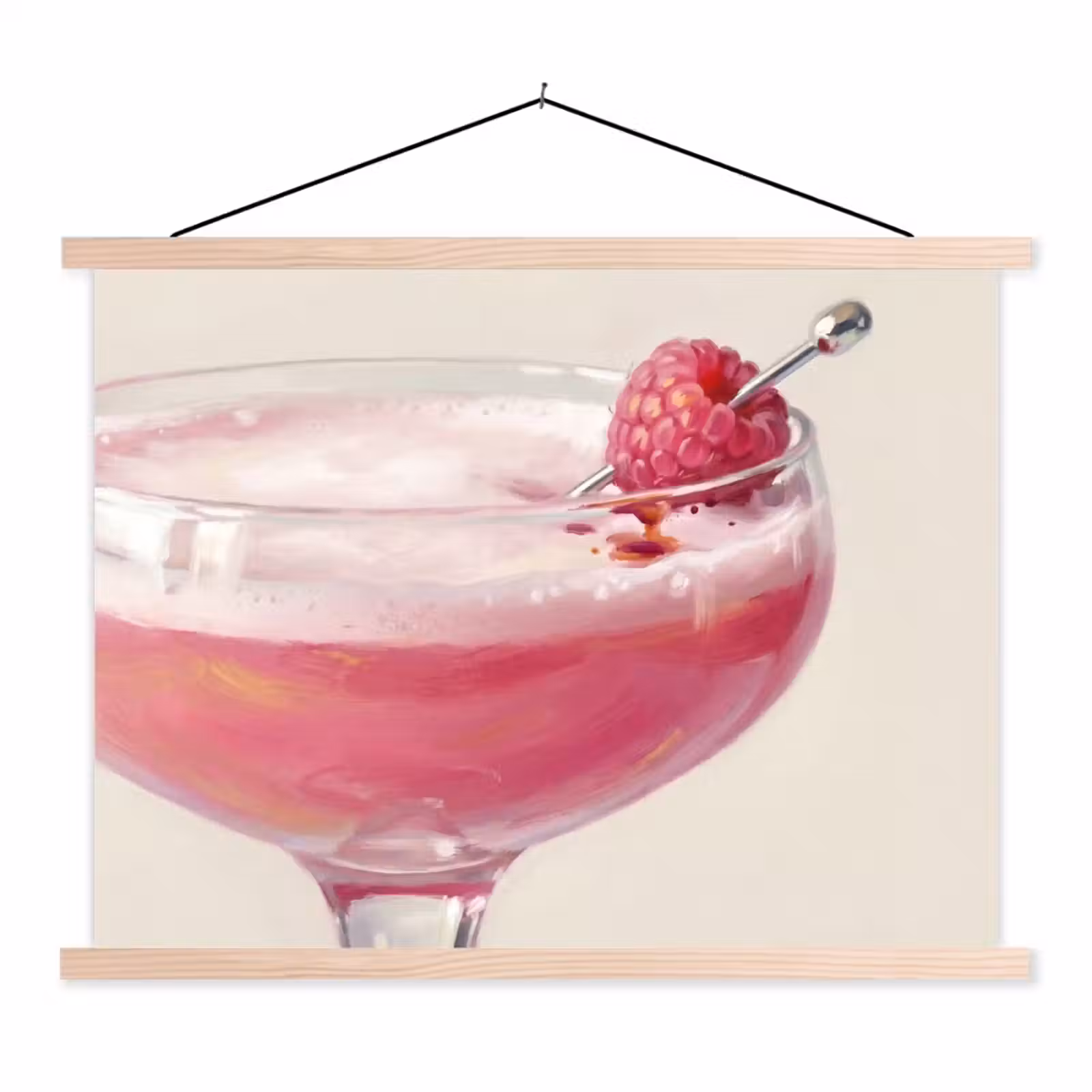 Schoolplaat - Cocktail - Framboos - Drank - Modern - Roze — 1
