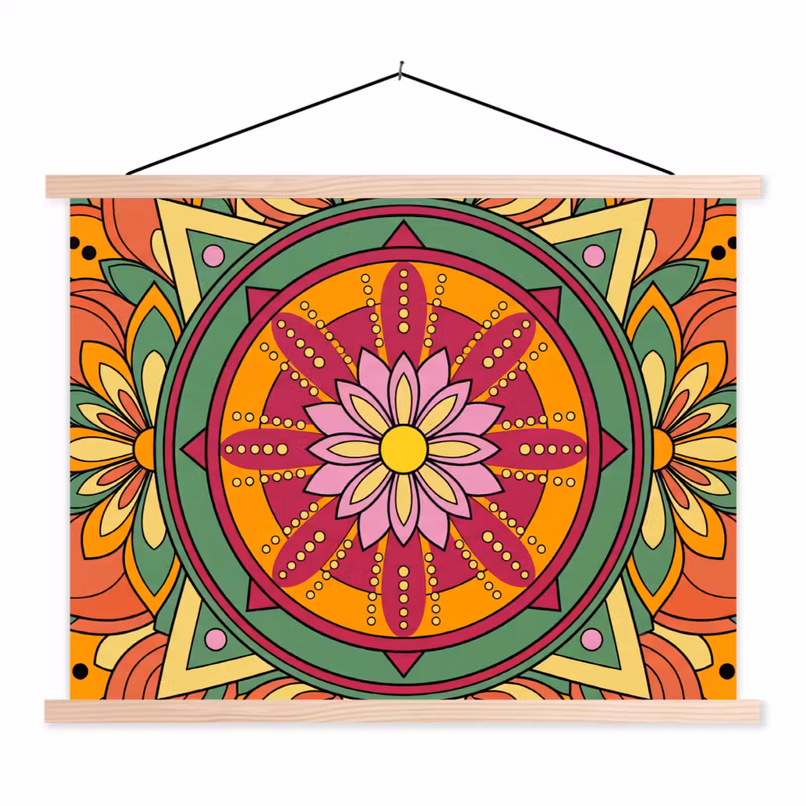 Schoolplaat - Mandala - Bloemen - Abstract - Kleurrijk — 1