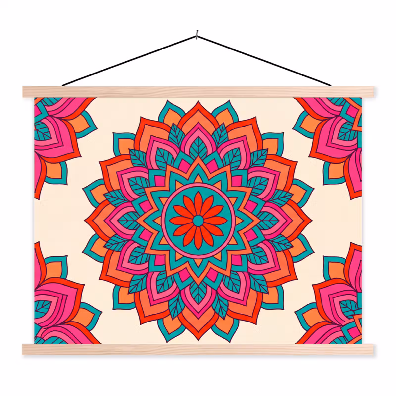 Schoolplaat - Mandala - Patroon - Abstract - Kleurrijk - Modern — 1