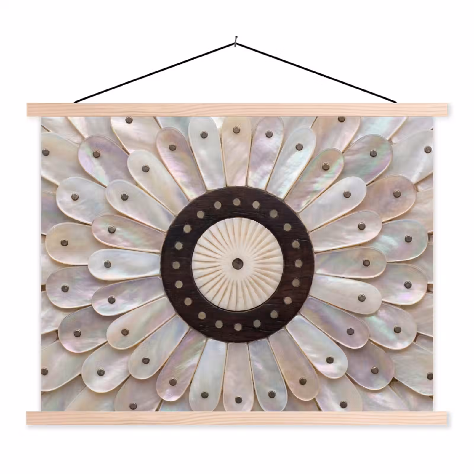 Schoolplaat - Parelmoer - Patroon - Decoratie - Ambacht - Wit — 1