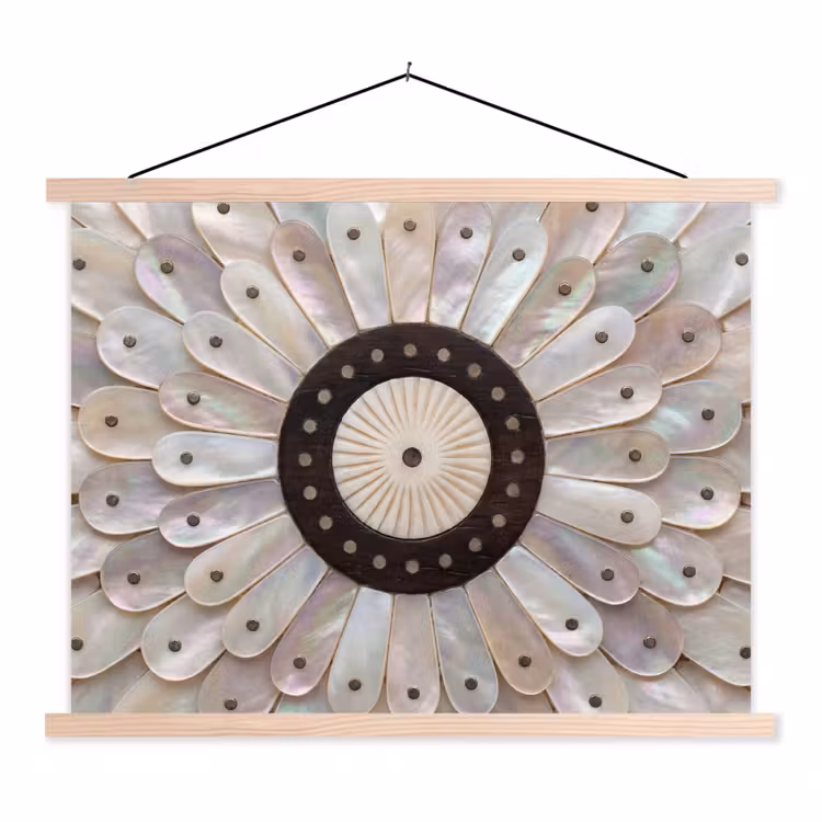 Schoolplaat - Parelmoer - Patroon - Decoratie - Ambacht - Wit — 1