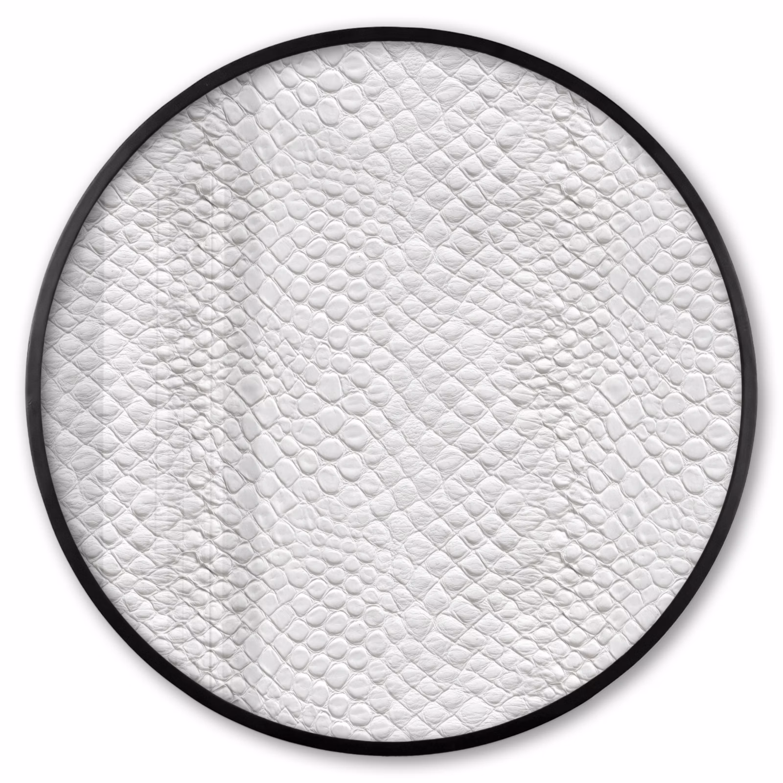 Ronde fotolijst - Slang - Patroon - Wit — 1
