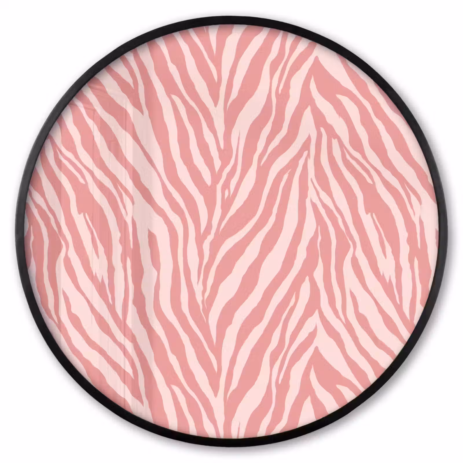 Ronde fotolijst - Zebra - Print - Roze — 1