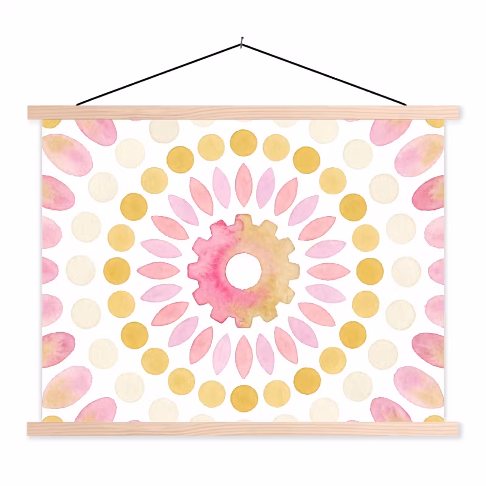 Schoolplaat - Abstract - Mandala - Kunst - Modern - Roze — 1