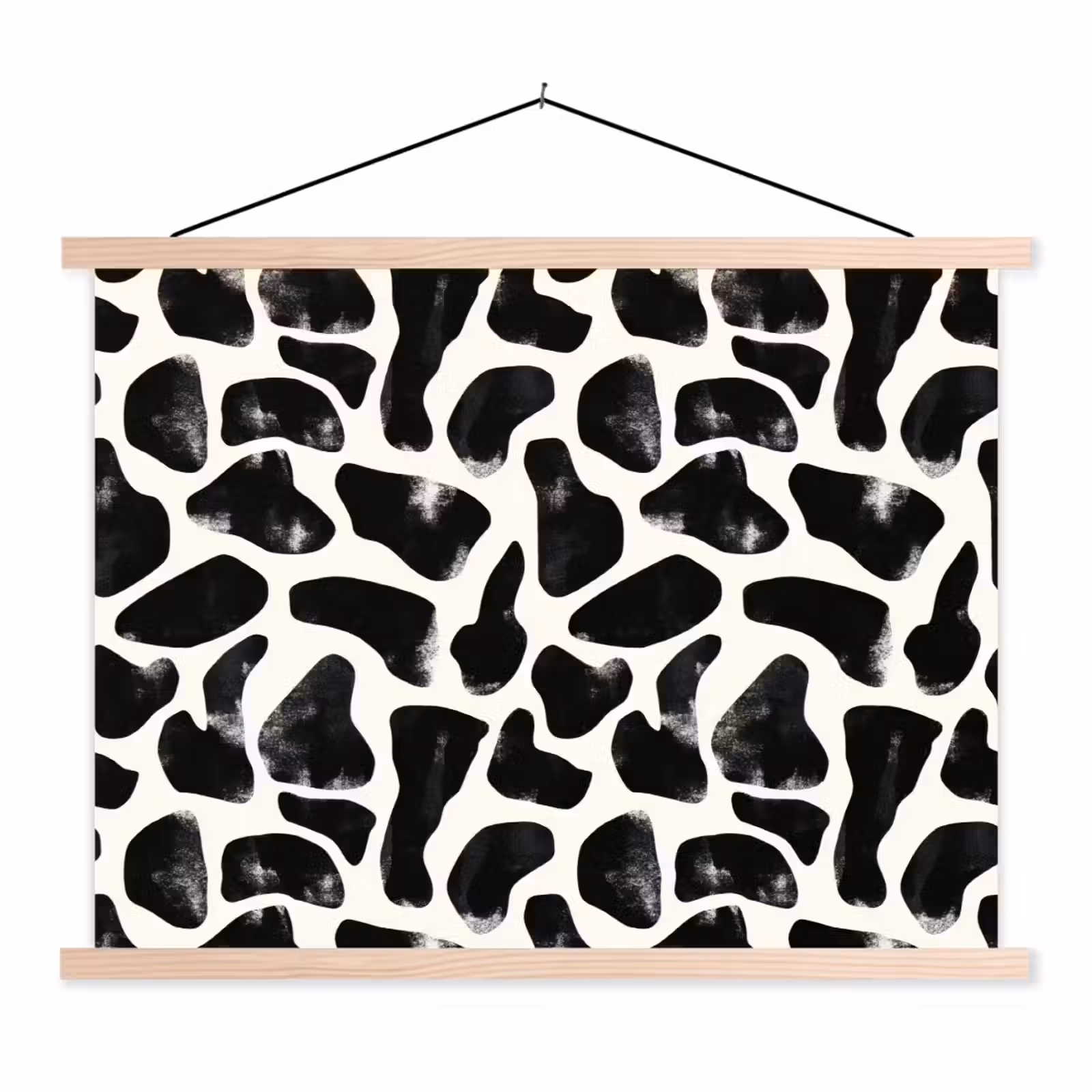 Schoolplaat - Dierenpatroon - Vlekken - Zwart - Wit — 1