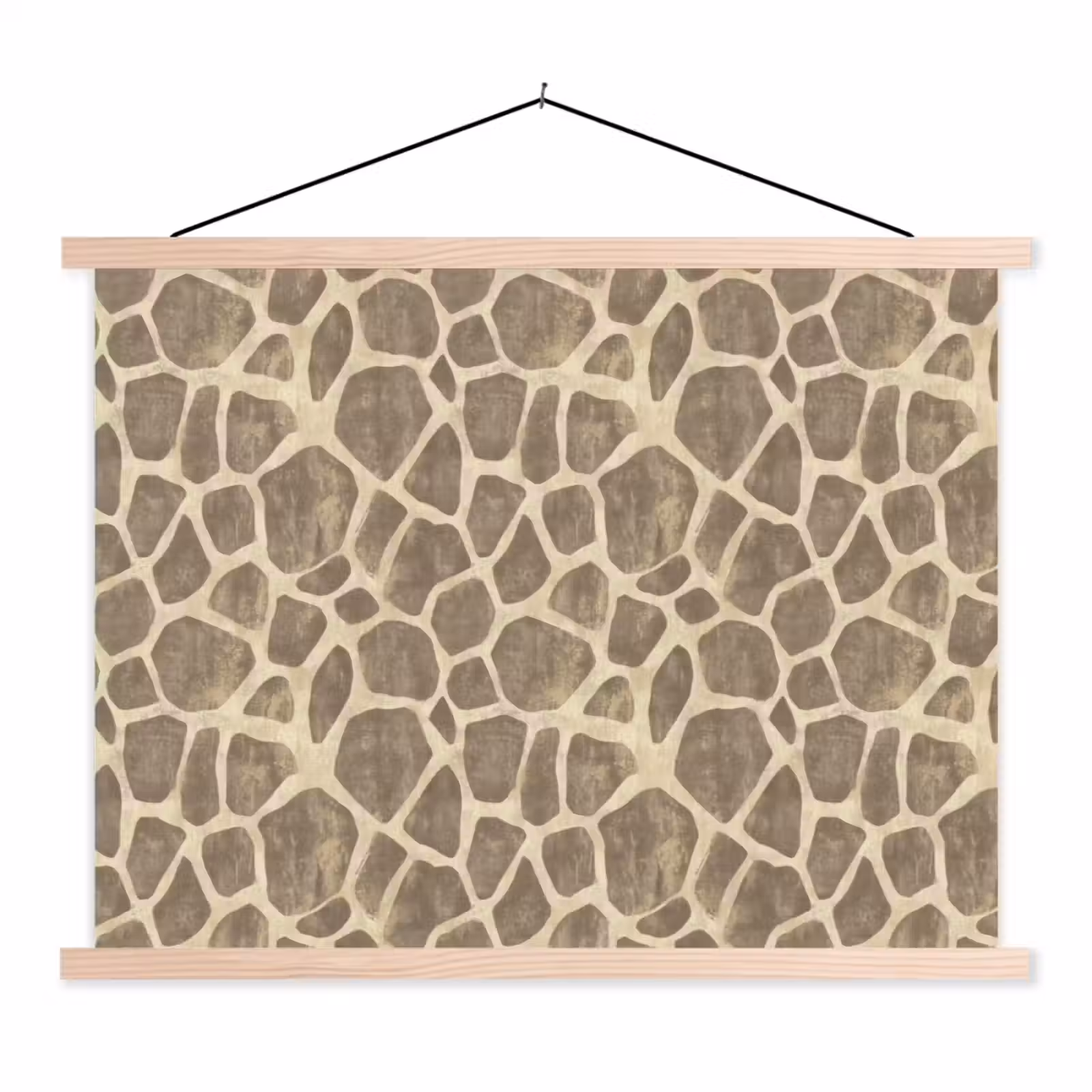 Schoolplaat - Giraf - Patroon - Beige - Bruin — 1