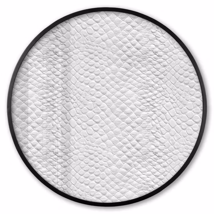 Ronde fotolijst - Slang - Patroon - Wit — 1