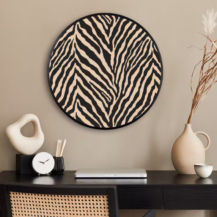 Ronde fotolijst - Zebra - Klassiek - Zwart — 2