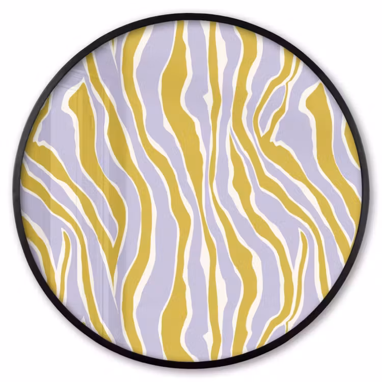 Ronde fotolijst - Zebra - Modern - Meerkleurig — 1
