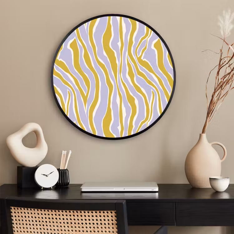 Ronde fotolijst - Zebra - Modern - Meerkleurig — 2