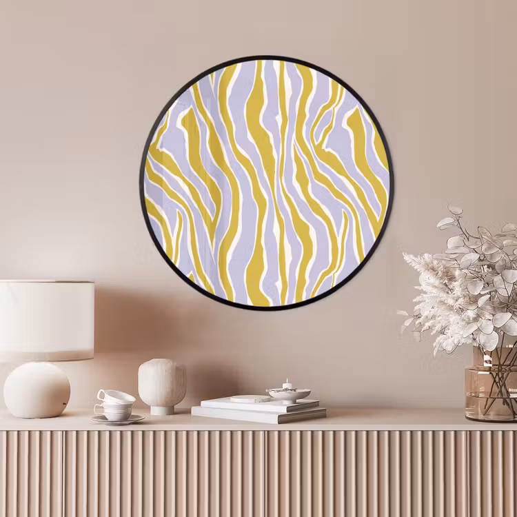 Ronde fotolijst - Zebra - Modern - Meerkleurig — 4