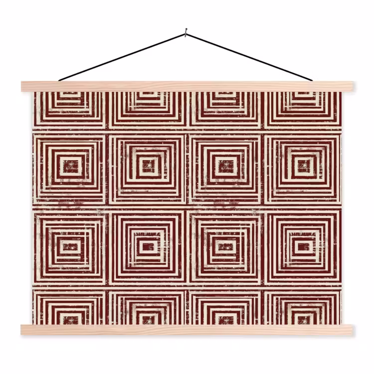 Schoolplaat - Geometrisch - Patroon - Rood — 1
