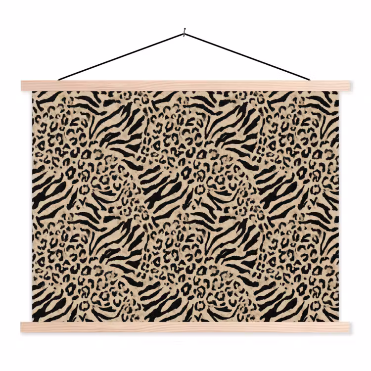 Schoolplaat - Giraf - Zebra - Motief - Bruin — 1