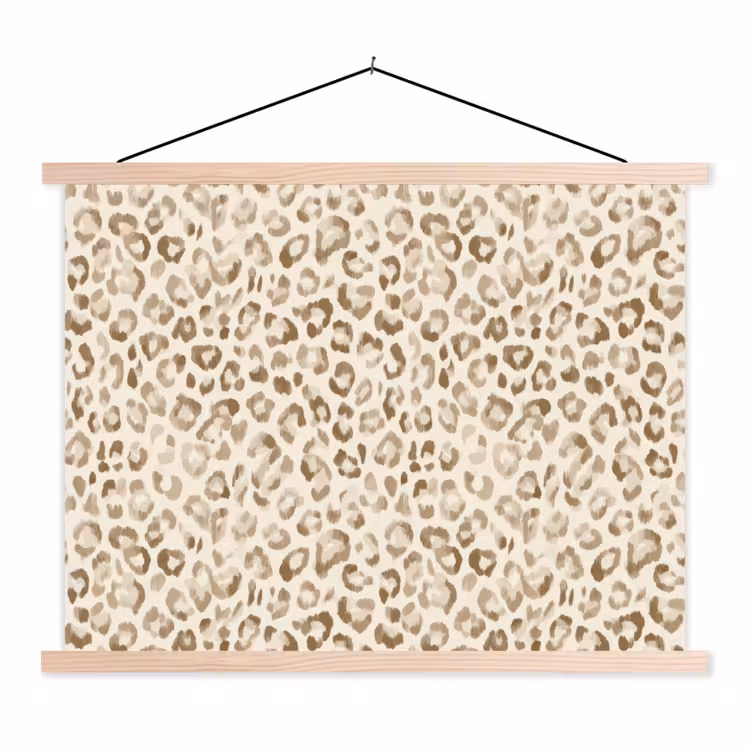 Schoolplaat - Luipaard - Klassiek - Beige — 1