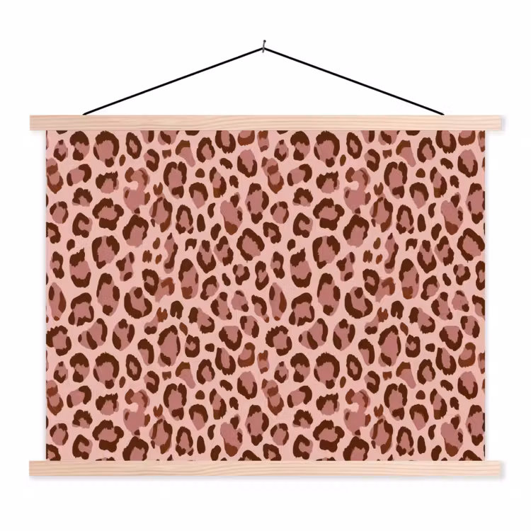 Schoolplaat - Luipaard - Patroon - Roze — 1