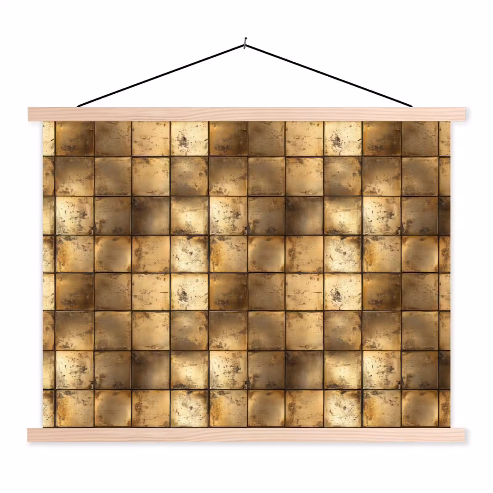 Schoolplaat - Geometrisch - Tegels - Goud — 1