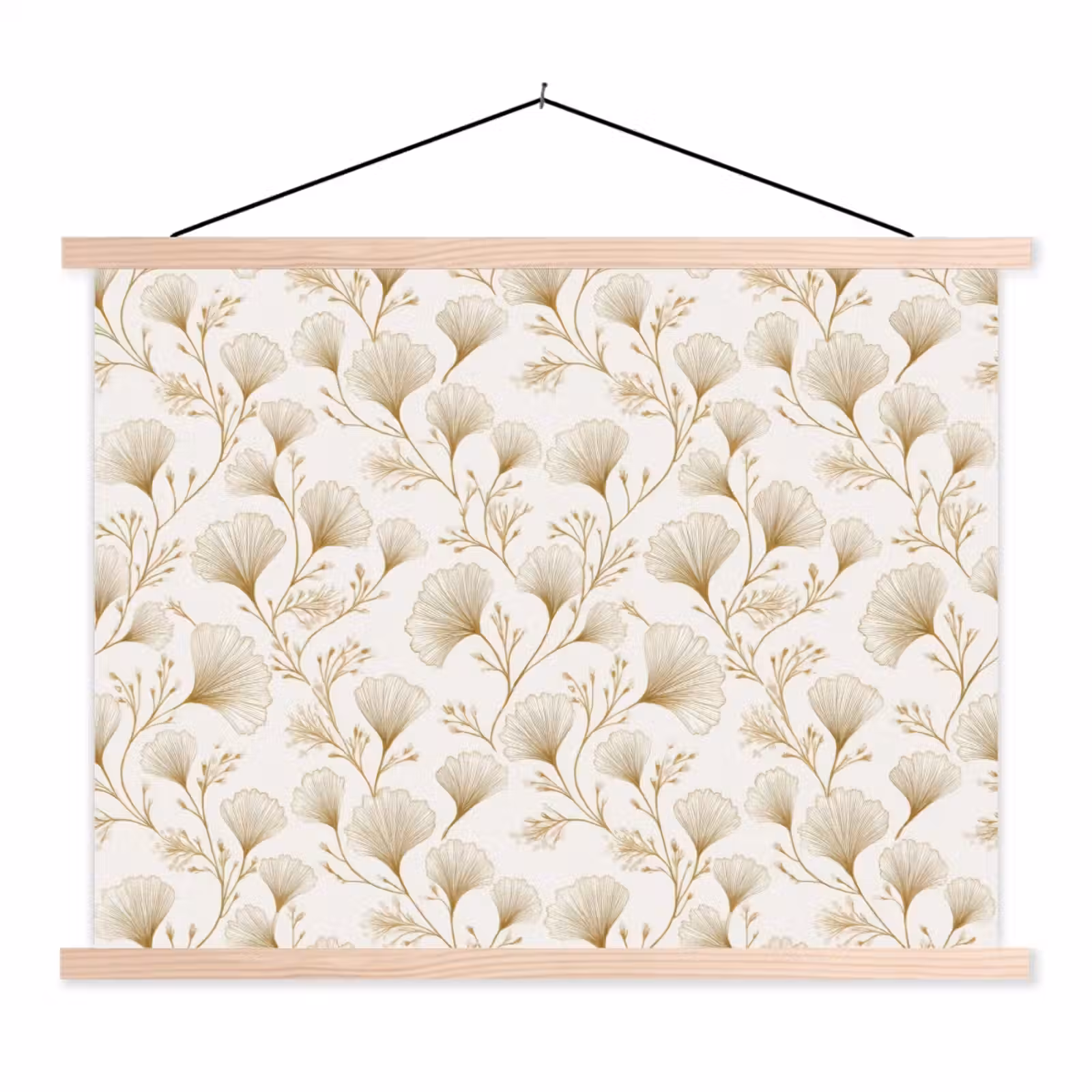 Schoolplaat - Ginkgo - Takken - Goud — 1