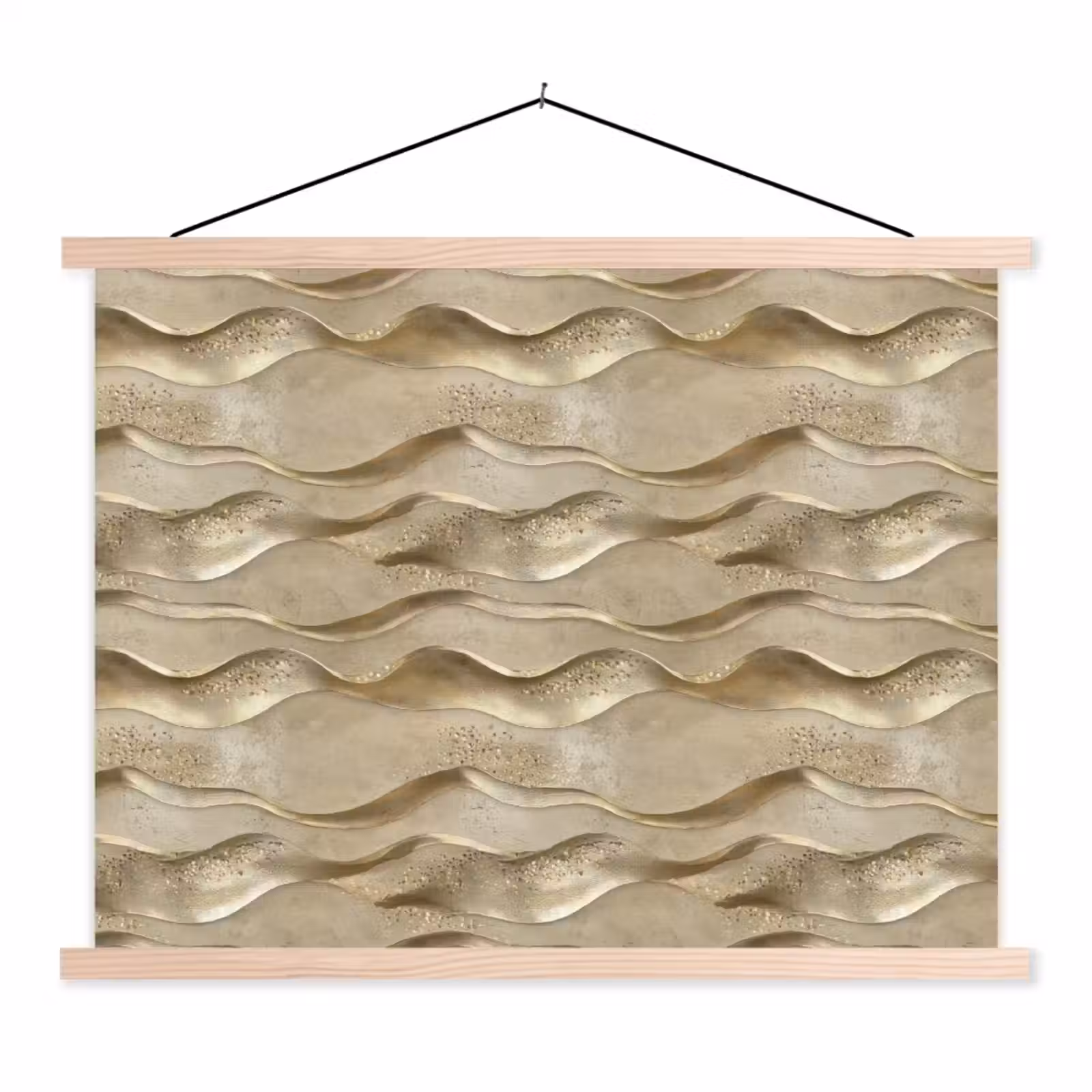 Schoolplaat - Golven - Patroon - Goud — 1