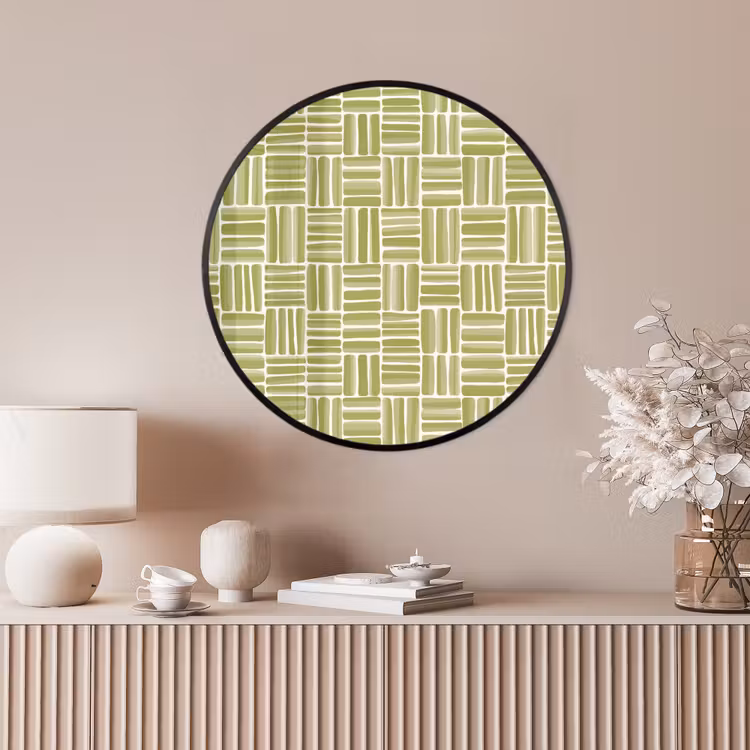 Ronde fotolijst - Vlecht - Patroon - Groen — 4
