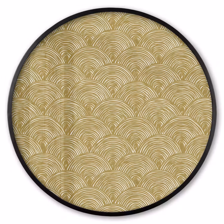 Ronde fotolijst - Waaier - Geometrisch - Groen — 1