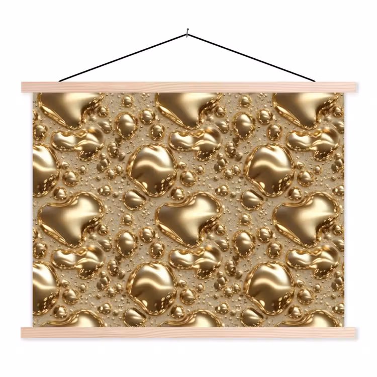 Schoolplaat - Druppels - Organisch - Goud — 1