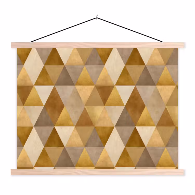 Schoolplaat - Geometrisch - Driehoek - Goud — 1