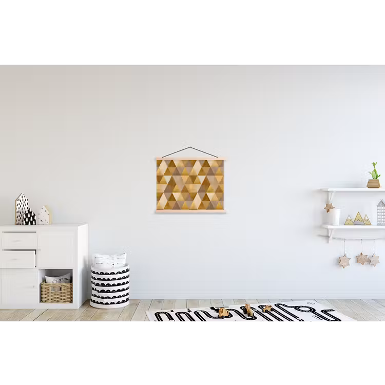 Schoolplaat - Geometrisch - Driehoek - Goud — 3