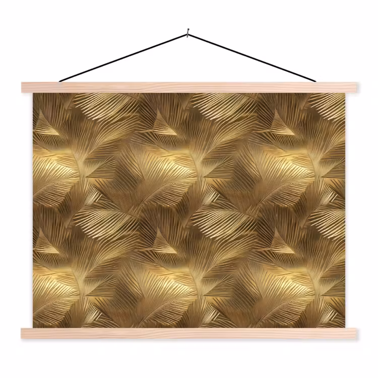 Schoolplaat - Palm - Waaier - Goud — 1