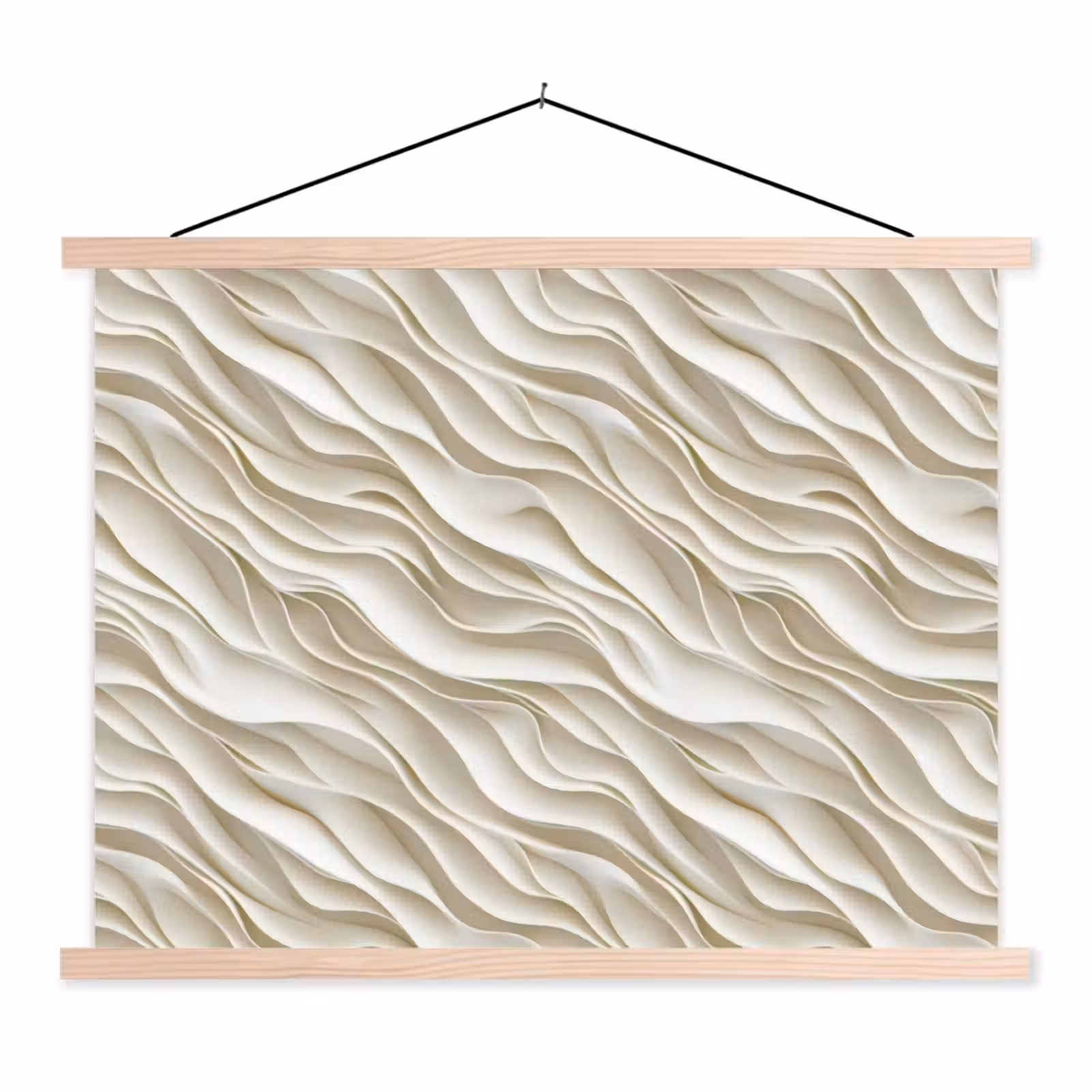 Schoolplaat - Golven - Wit - Minimalistisch — 1