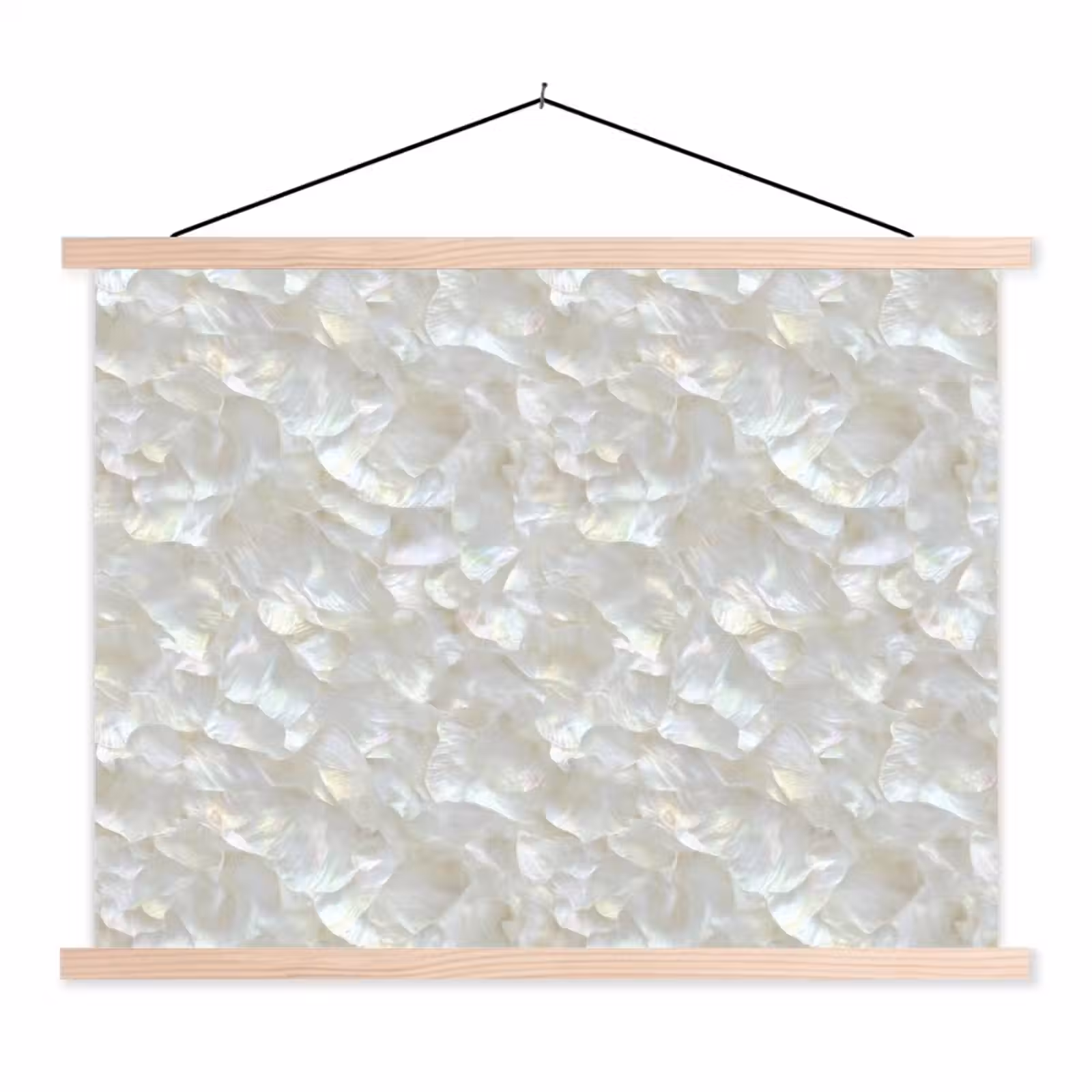 Schoolplaat - Parelmoerglans - Wit - Schelp — 1
