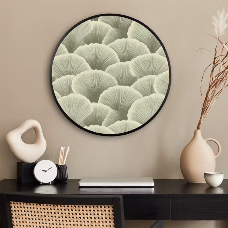 Ronde fotolijst - Waaier - Blad - Groen — 2