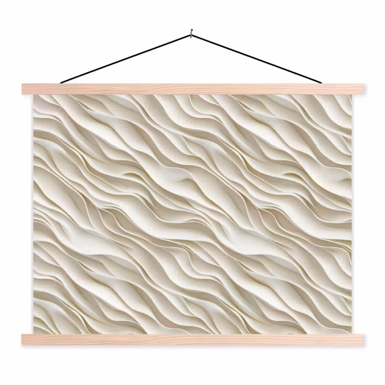Schoolplaat - Golven - Wit - Minimalistisch — 1