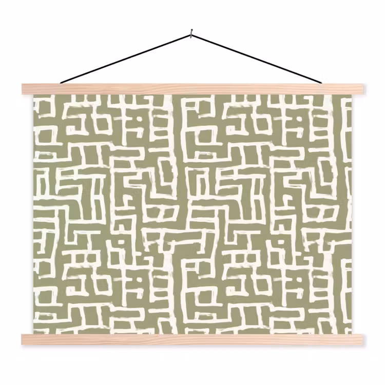 Schoolplaat - Grafisch - Patroon - Groen — 1