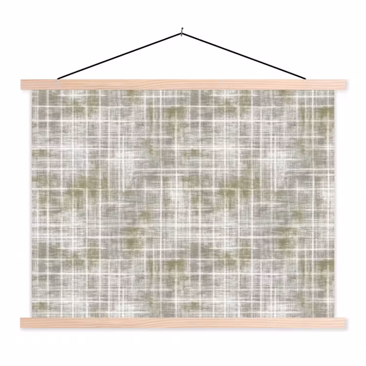 Schoolplaat - Linnen - Patroon - Groen — 1