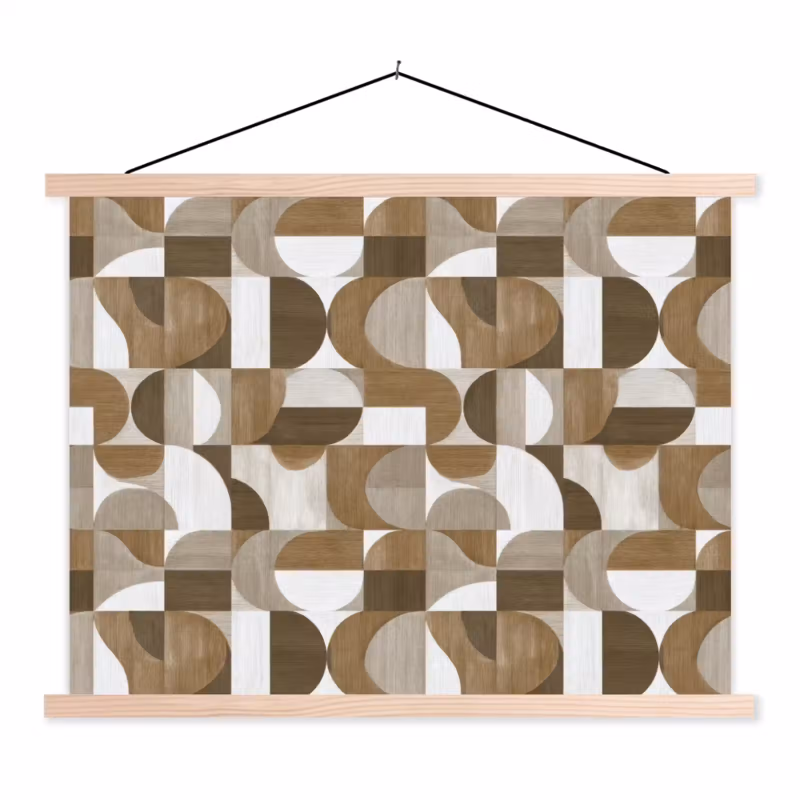 Schoolplaat - Abstract - Retro - Bruin — 1