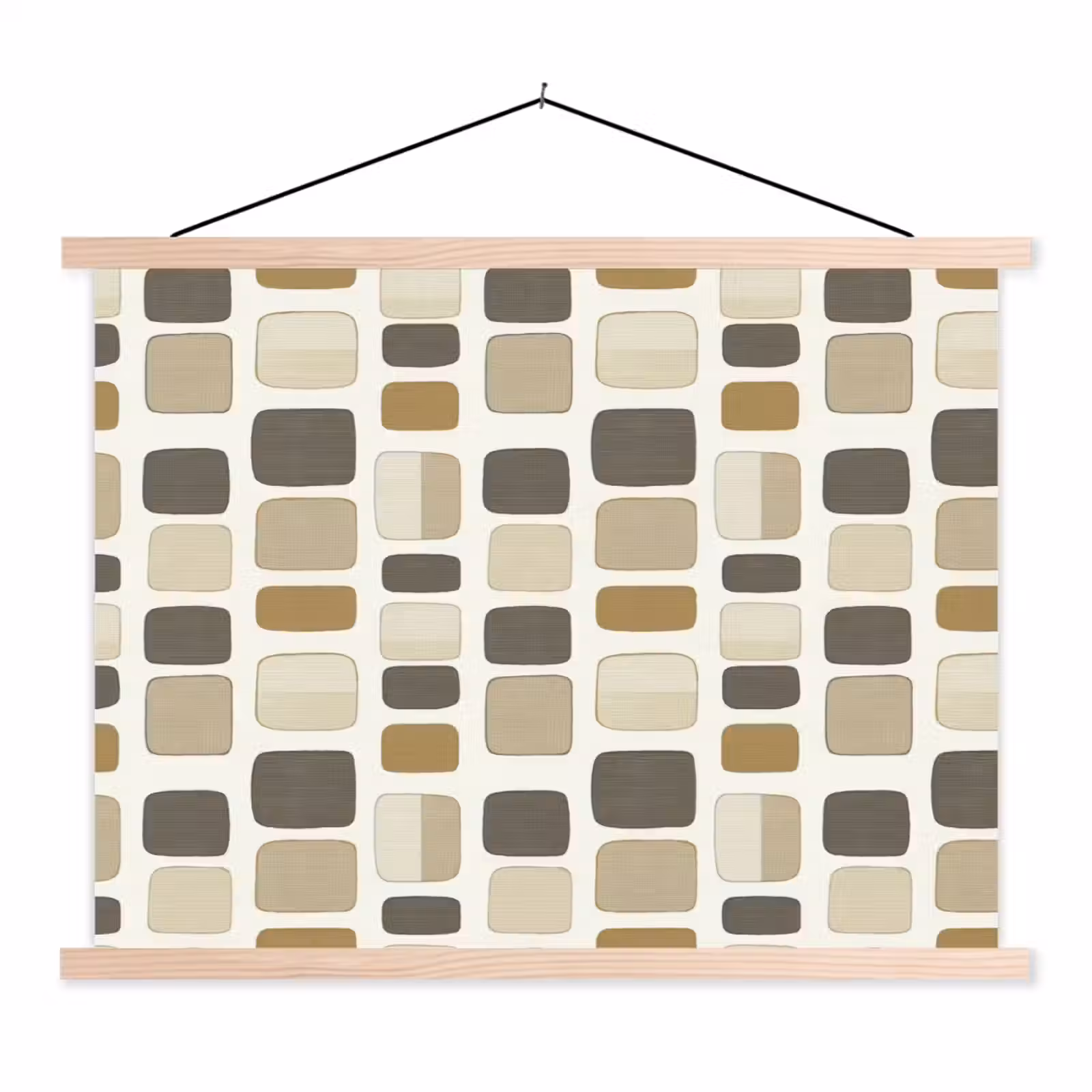 Schoolplaat - Blokken - Vintage - Grijs — 1