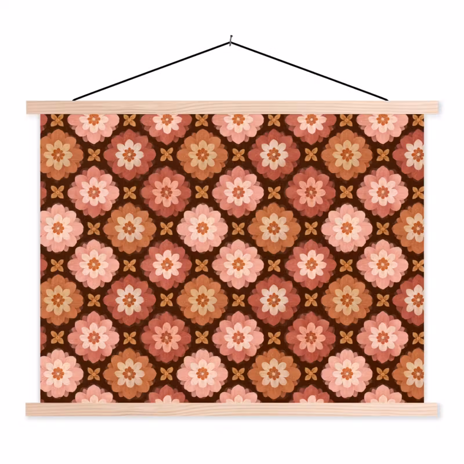 Schoolplaat - Geometrisch - Bloemen - Kleurrijk — 1
