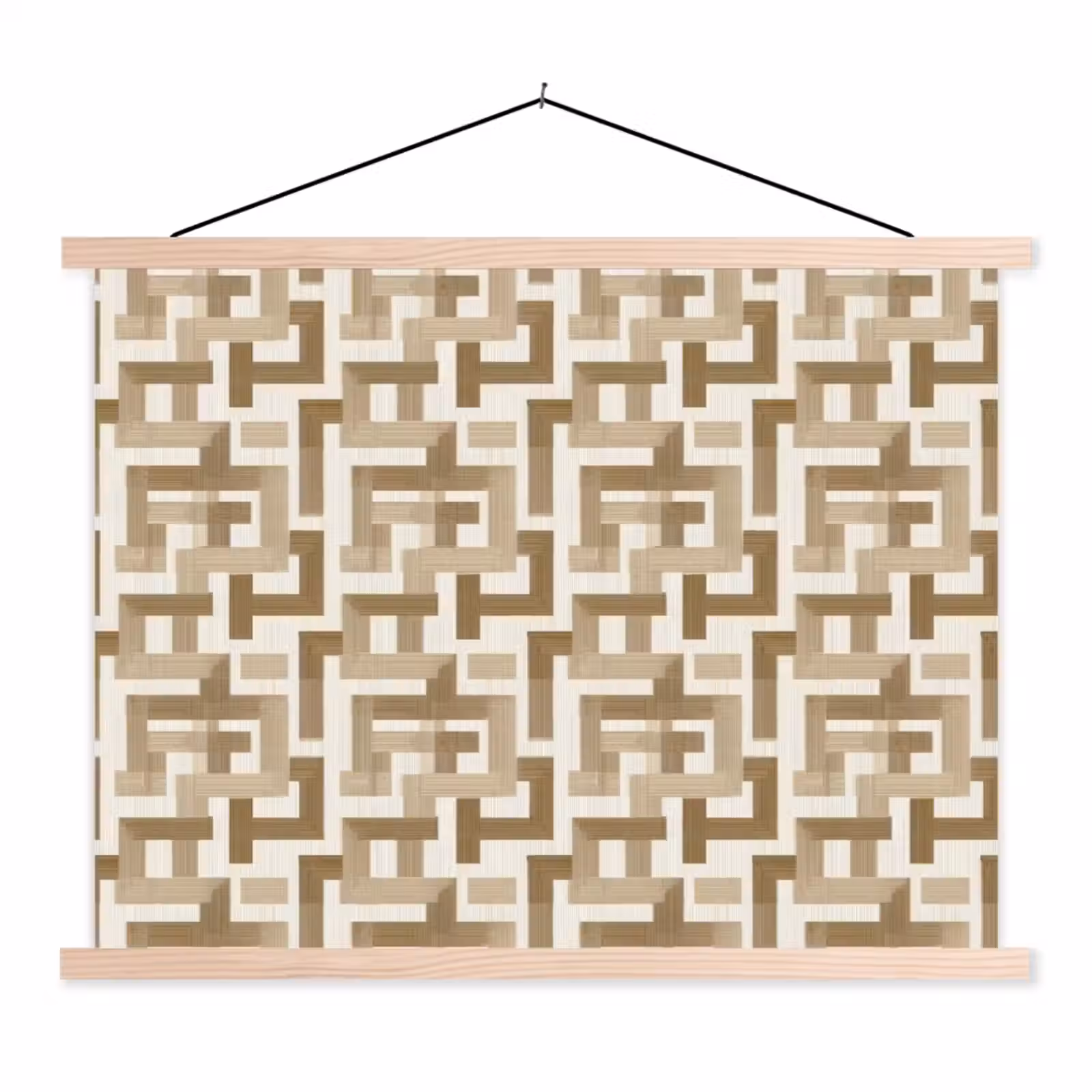 Schoolplaat - Geometrisch - Retro - Bruin — 1