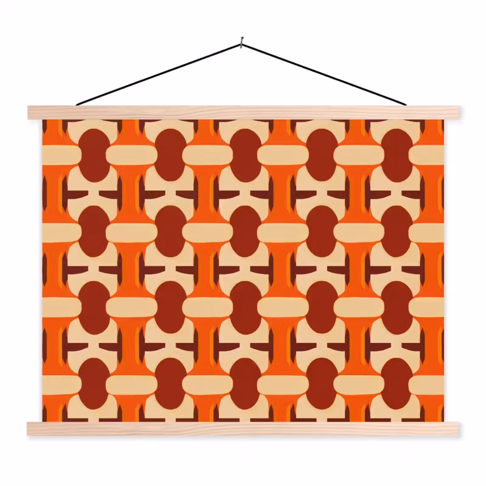 Schoolplaat - Geometrisch - Retro - Oranje — 1