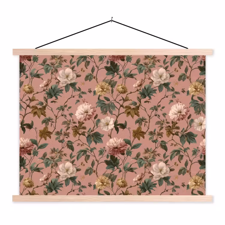 Schoolplaat - Bloemen - Klassiek - Roze — 1