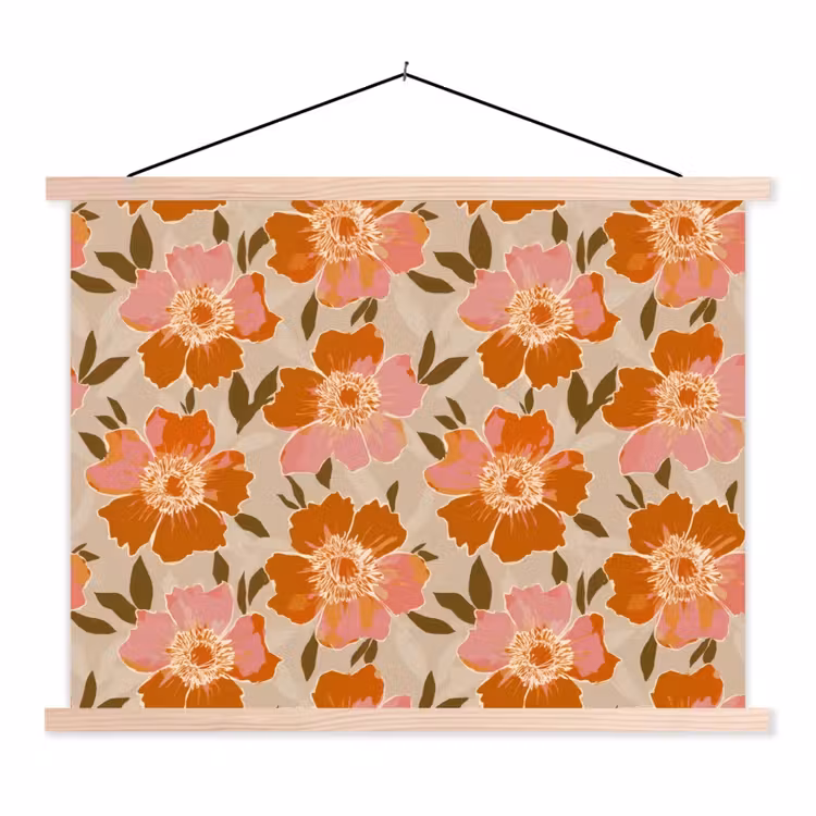 Schoolplaat - Bloemen - Motief - Retro — 1