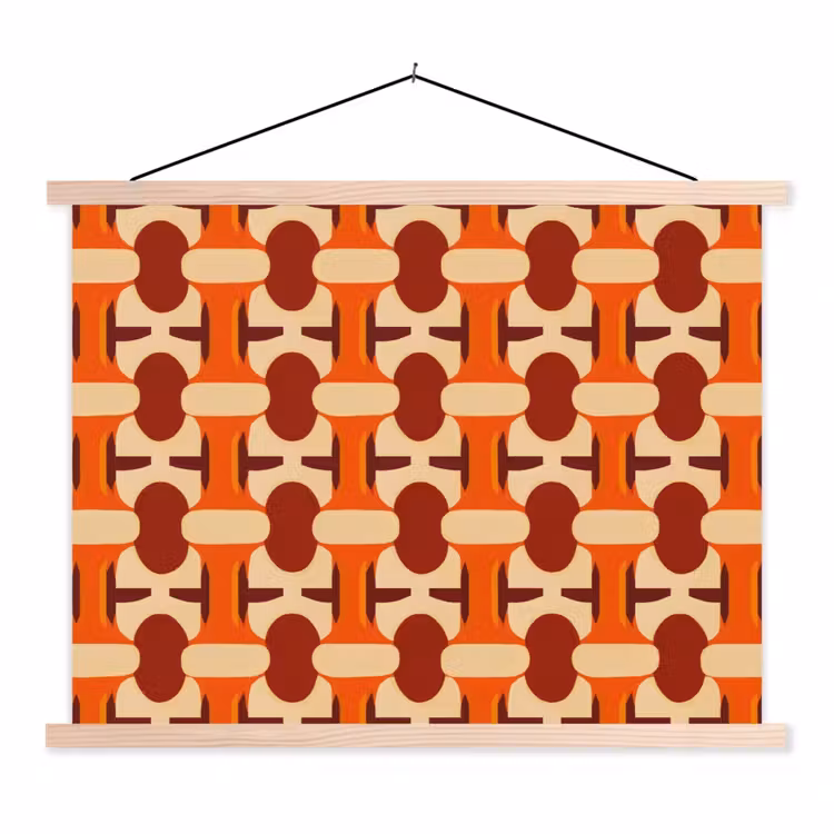 Schoolplaat - Geometrisch - Retro - Oranje — 1