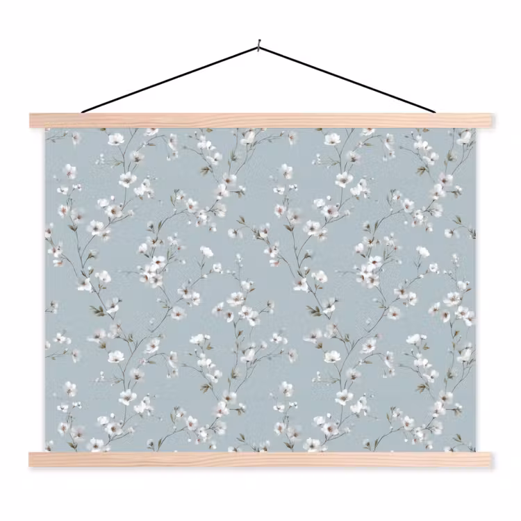 Schoolplaat - Klassiek - Bloemen - Blauw — 1