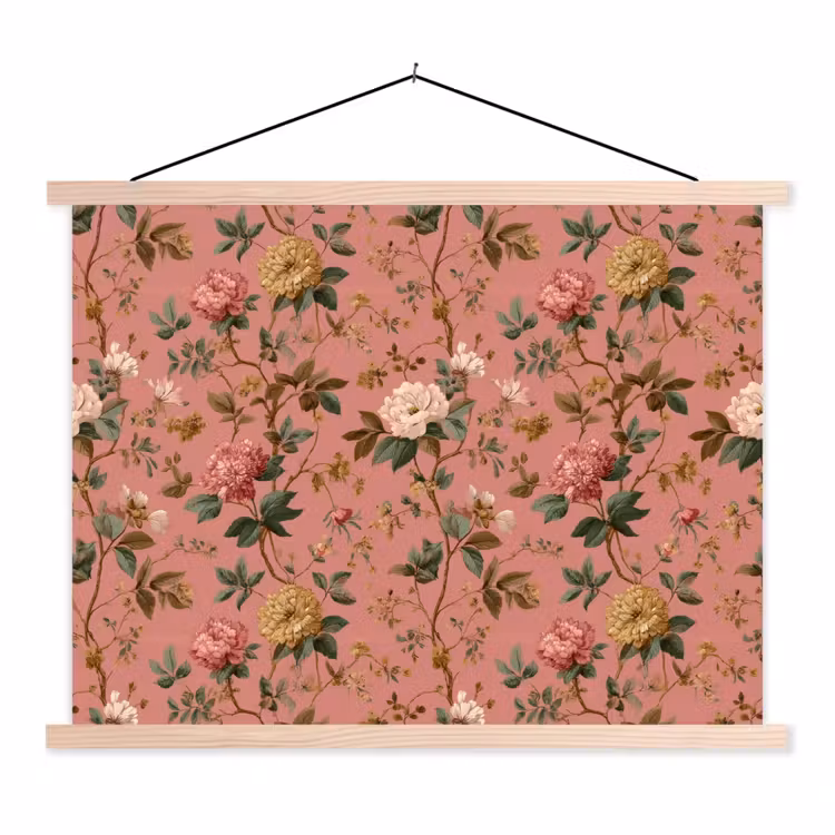 Schoolplaat - Klassiek - Botanisch - Roze — 1