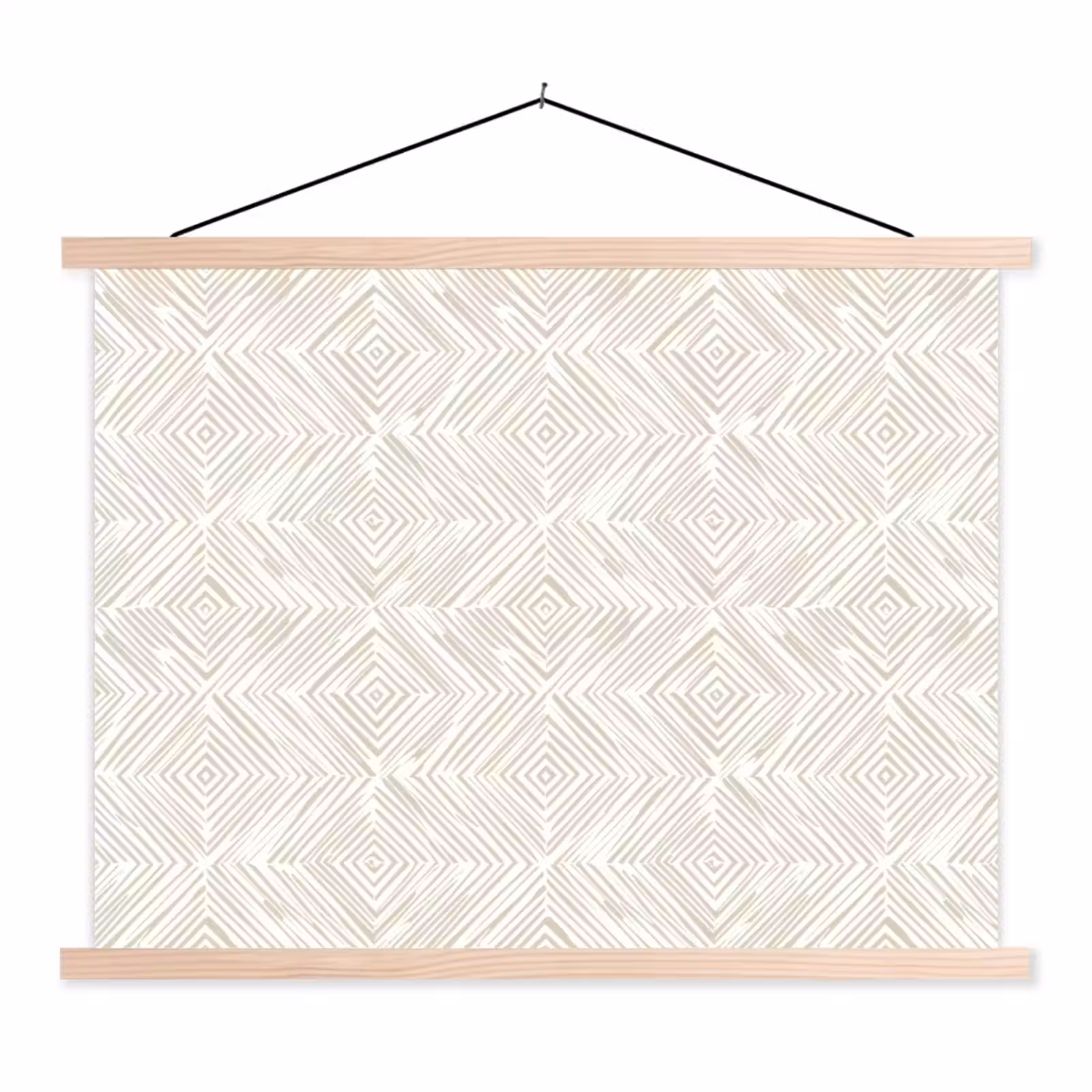 Schoolplaat - Abstract - Ruiten - Beige — 1